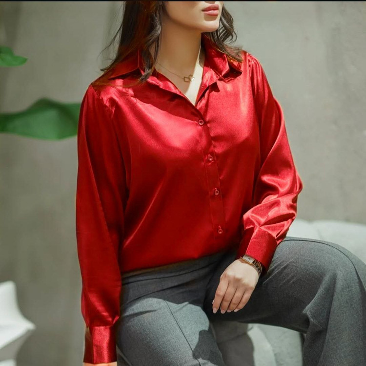 شومیز ساتن ال ایکس گرم