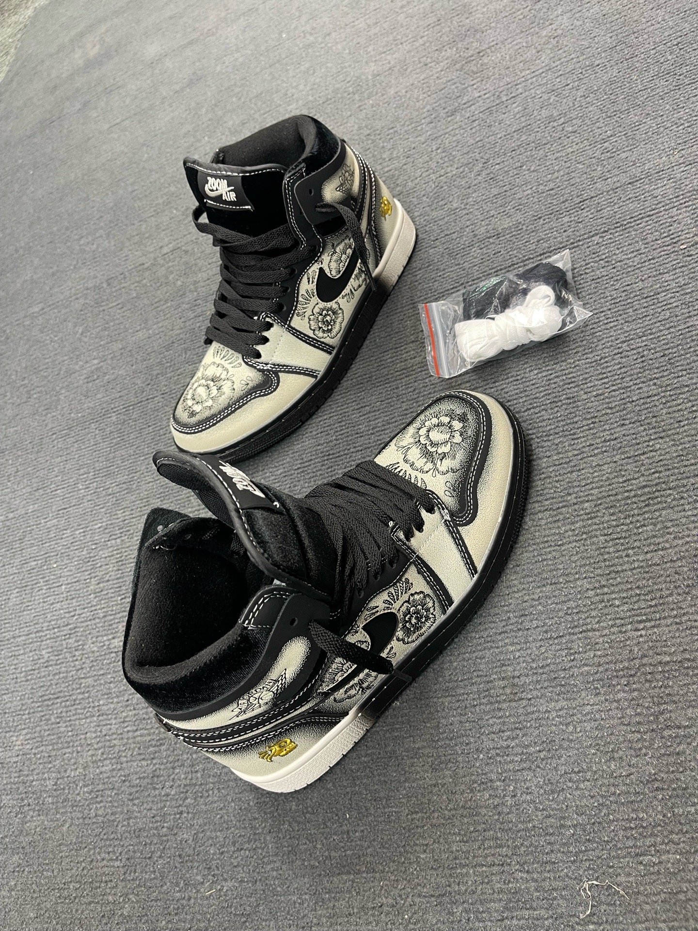 نایک ایر جردن وان مشکی طرحدار کوآلیتی مستر با لیبل اصلی بارکد اصالت کالا